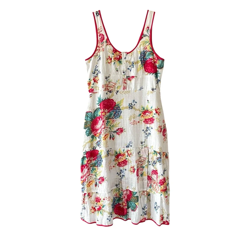 BETSEY JOHNSON Riviera Women’s Size Large Floral Sleeveless Slit Midi Dress NEW - Picture 2 of 12